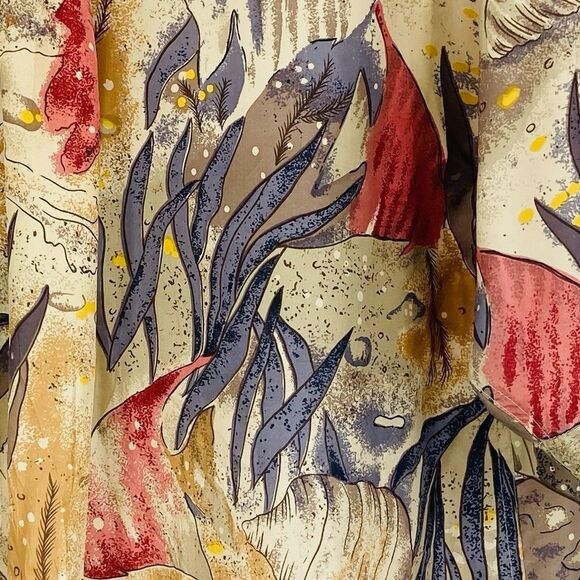 One Eight Hundred Silk Colorful Abstract Men’s Shirt M - Picture 3 of 6